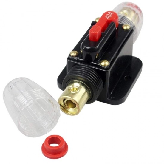 DC 12V 30A 60A AMP Car Audio Video Solar Energy Inline Power Protection Circuit Breaker Fuse Holder Insurance Switch