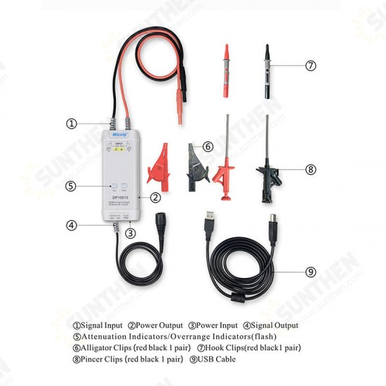 DP10013 100MHz 3.5ns Rise Time 50X/500X Attenuation Rate Oscilloscope DP10013 100MHz 3.5ns Rise Time 50X/500X Attenuation Rate Oscilloscope