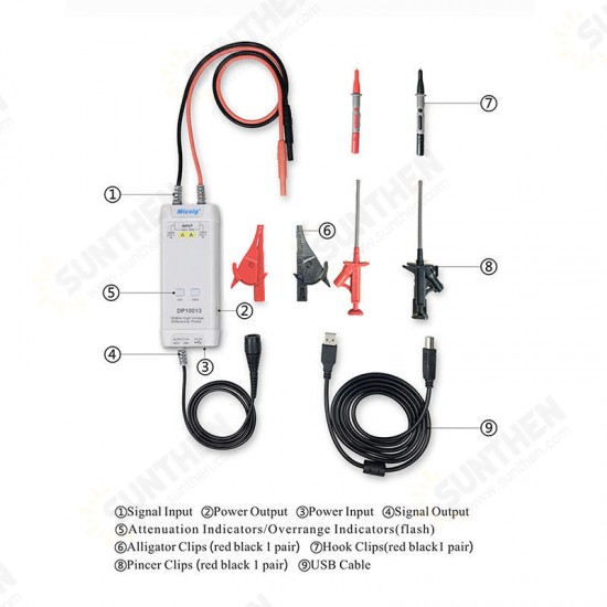 DP10013 100MHz 3.5ns Rise Time 50X/500X Attenuation Rate Oscilloscope