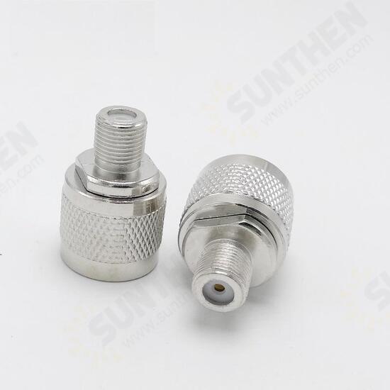 N-Type to F Connector N Male Plug to F Female Jack RF Coaxial Adapter Connector for Satellite Receiver Signal Amplifier