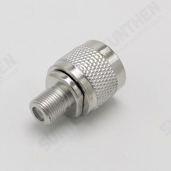 N-Type to F Connector N Male Plug to F Female Jack RF Coaxial Adapter Connector for Satellite Receiver Signal Amplifier