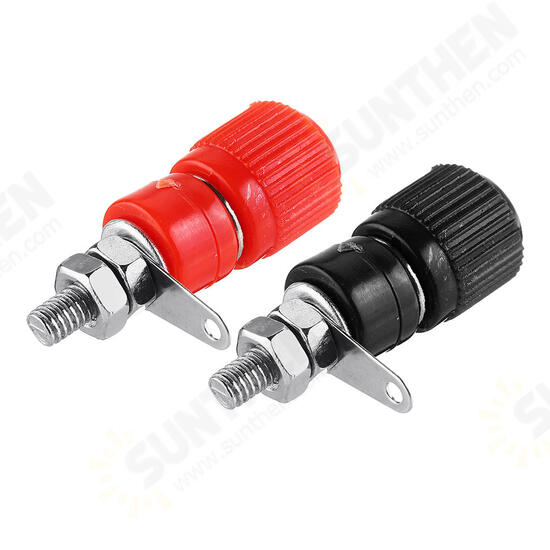 One Pair Red and Black of Terminal js-919 Test Connector Ground Pole 4mm Terminal Instrument Instrument Banana Socket Terminal Block Terminal Strip