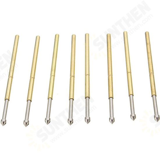 P100-E2 100Pcs Dia 1.36mm Length 33.3mm 180g Spring Test Probe Pogo Pin Tool