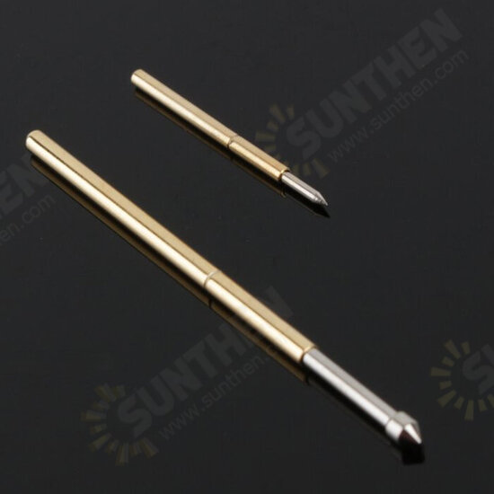 P100-E2 100Pcs Dia 1.36mm Length 33.3mm 180g Spring Test Probe Pogo Pin Tool