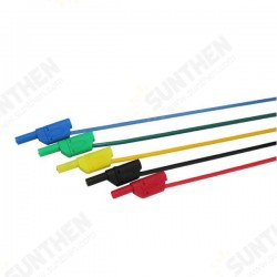 P1018A 5Pcs 1M 4mm Silicone Banana Plug to Crocodile Alligator Clip Multimeter Test Probe Lead P1018A 5Pcs 1M 4mm Silicone Banana Plug to Crocodile Alligator Clip Multimeter Test Probe Lead