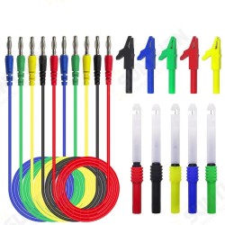 P1043B 4mm Banana Plug Test Leads Kit with Saffty Piercing Needle Test Probes + Alligator Clips for Multimeter Testing P1043B 4mm Banana Plug Test Leads Kit with Saffty Piercing Needle Test Probes + Alligator Clips for Multimeter Testing