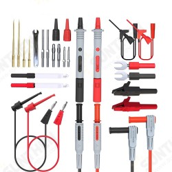 P1308D Silicone Multimeter Test Leads Kit Replaceable Gold-Plated Precision Sharp Probe Set Alligator Clip Minigrabber P1308D Silicone Multimeter Test Leads Kit Replaceable Gold-Plated Precision Sharp Probe Set Alligator Clip Minigrabber