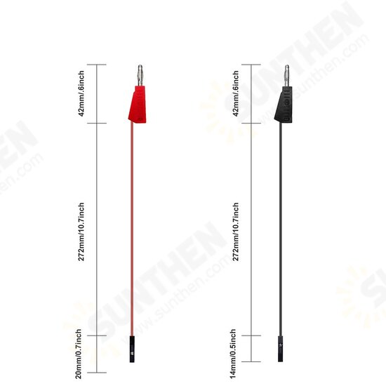 P1530 10PCS Dupont Female Head Jumper Wire to 4mm Stackable Banana Plug for Breadboard PCB DIY Kit