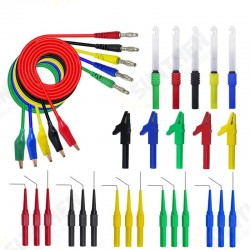 P1920B 30PCS Test Leads Back Probe Kit 4mm Banana Plug to Alligator Clip Leads with Wire Piercing Probes for Car Repairing P1920B 30PCS Test Leads Back Probe Kit 4mm Banana Plug to Alligator Clip Leads with Wire Piercing Probes for Car Repairing