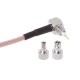 SMA Female Plug To CRC9/TS9 Dual Connector RF Coaxial Adapter RG316 Cable SMA Female Plug To CRC9/TS9 Dual Connector RF Coaxial Adapter RG316 Cable