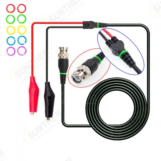 Y101X 1Pcs 1.1M BNC To Crocodile Clamping Line Alligator Clip Oscilloscope Probe