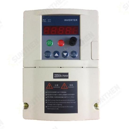 0.75KW Frequency Converter 220V Single Phase/380V 3 Phase Input Variable Frequency Inverter