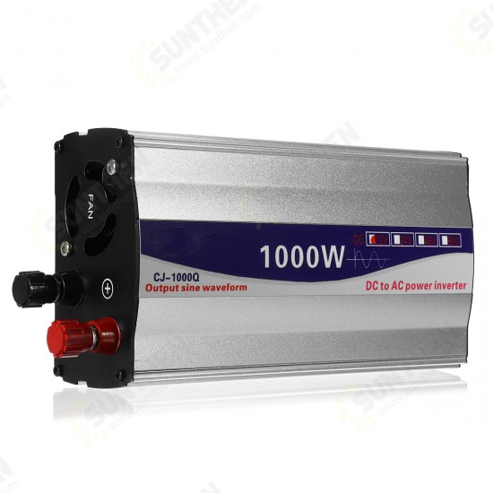 1000W Peak 12V / 24V to 220V Pure Sine Wave Inverter Power Inverter Voltage Converter