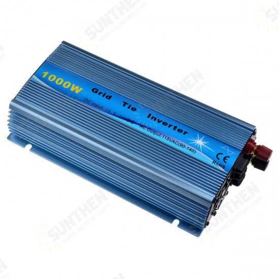 1000W Solar Grid Tie Inverter DC18V / DC24/36V to AC110V/220V MPPT Pure Sine Wave Inverter 50Hz/60Hz