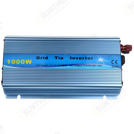 1000W Solar Grid Tie Inverter DC18V / DC24/36V to AC110V/220V MPPT Pure Sine Wave Inverter 50Hz/60Hz