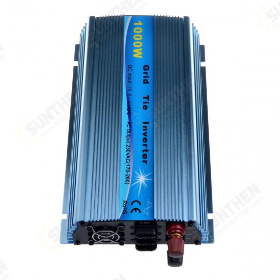 1000W Solar Grid Tie Inverter DC18V / DC24/36V to AC110V/220V MPPT Pure Sine Wave Inverter 50Hz/60Hz