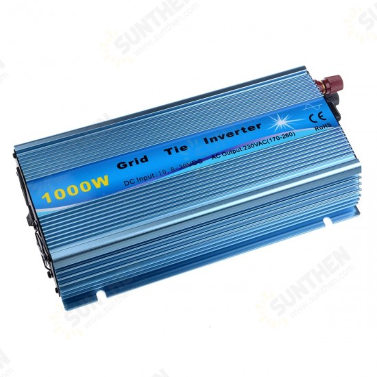 1000W Solar Grid Tie Inverter DC18V / DC24/36V to AC110V/220V MPPT Pure Sine Wave Inverter 50Hz/60Hz