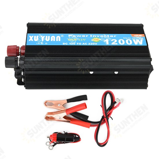 1200W Peak Intelligent Power Converter Power Supply Inverter DC 12V/24V To AC 220V/110V Power Inverter Modified Sine Wave