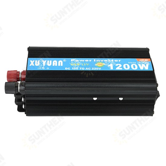 1200W Peak Intelligent Power Converter Power Supply Inverter DC 12V/24V To AC 220V/110V Power Inverter Modified Sine Wave