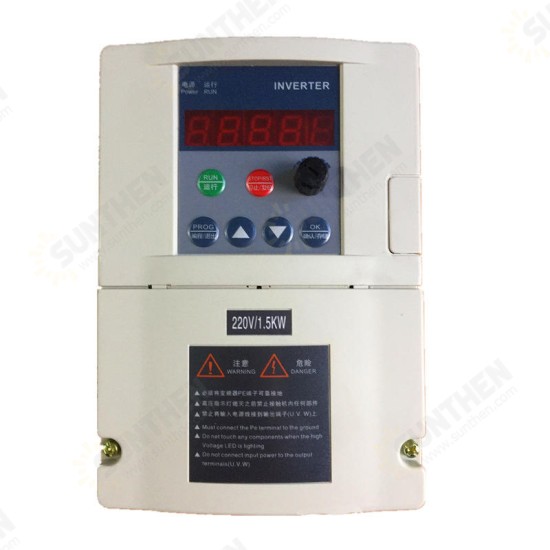 1.5KW Frequency Converter Single Phase 220V Single Phase 380V 3 Phase Input Variable Frequency Inverter