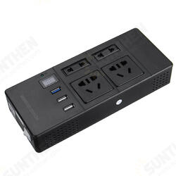 200W Mini Power Inverter 12V/24V to 220V Dual USB QC3.0 Fast Charge Voltage Converter Transformer Digital Display 200W Mini Power Inverter 12V/24V to 220V Dual USB QC3.0 Fast Charge Voltage Converter Transformer Digital Display