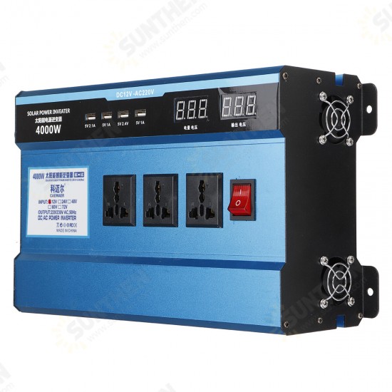 2200/4000W Car Inverter 12V/24V to 220V Household Power Converter On-board Inverter