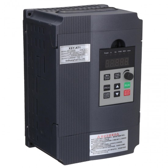 2.2KW 220V 12A Single Phase Input 3 Phase Output PWM Frequency Converter Drive Inverter V/F Vector Control