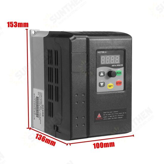 2.2KW 220V 9.5A 1HP To 3 Phase Variable Frequency Inverter Motor Drive VSD VFD