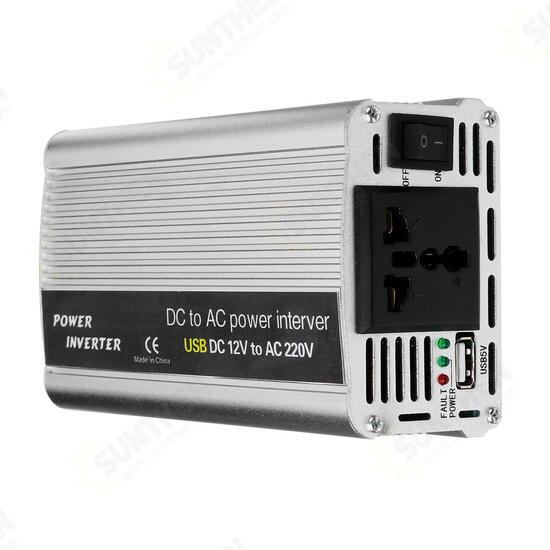 2400W Solar Inverter DC12V TO AC220V Modified Sine Wave Inverter USB Power Converter