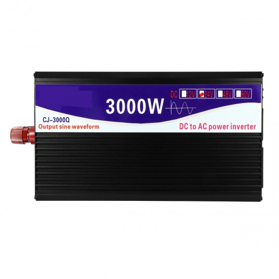 3000W 12V/24V/48V to 220V Pure Sine Wave Power Inverter Home Converter