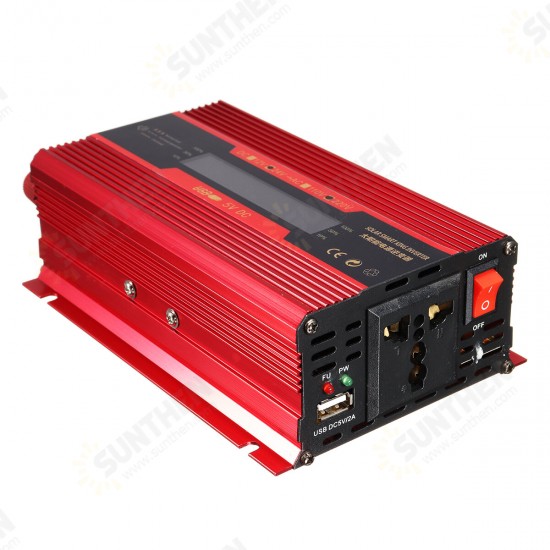 3000W Display Solar Inverter Modified Sine Wave Power Inverter Car USB Converter Solar System Car Truck