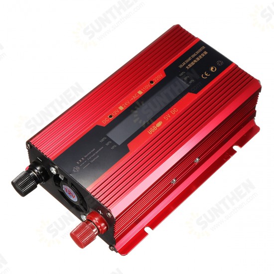 3000W Display Solar Inverter Modified Sine Wave Power Inverter Car USB Converter Solar System Car Truck