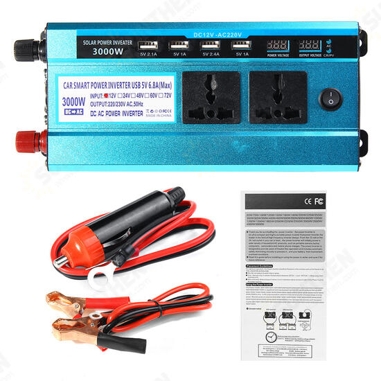 3000W Dual Display Peak Solar Power Inverter Modified Sine Wave Inverter 12V24V48V Power Converter 3000W Dual Display Peak Solar Power Inverter Modified Sine Wave Inverter 12V24V48V Power Converter
