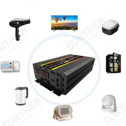 3000W Intelligent Screen Solar Panel Solar Power Inverter DC 12/24/48/60V To AC 220V Converter LED Display 3000W Intelligent Screen Solar Panel Solar Power Inverter DC 12/24/48/60V To AC 220V Converter LED Display