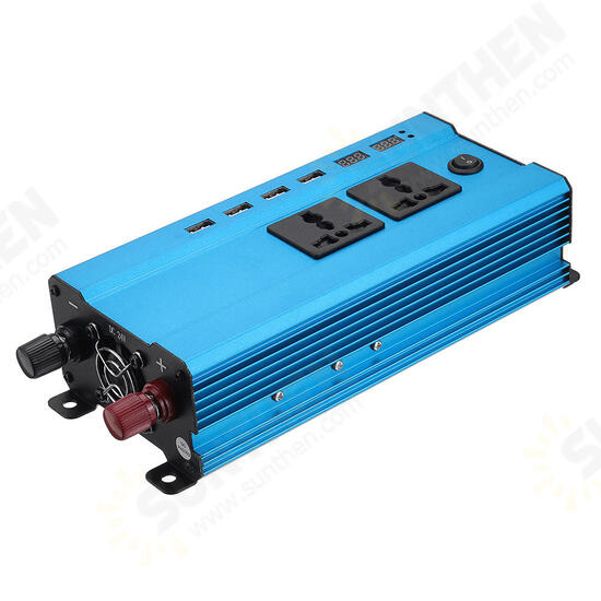 3000W LED Display Solar Power Inverter Modified Sine Wave DC 12V/24V To AC 220V Dual Screens