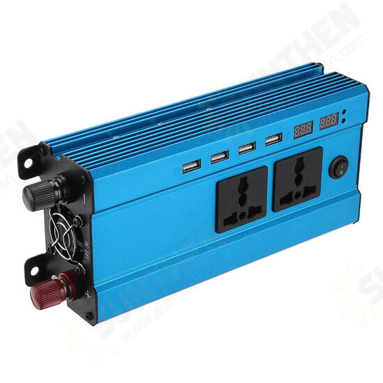 3000W LED Display Solar Power Inverter Modified Sine Wave DC 12V/24V To AC 220V Dual Screens