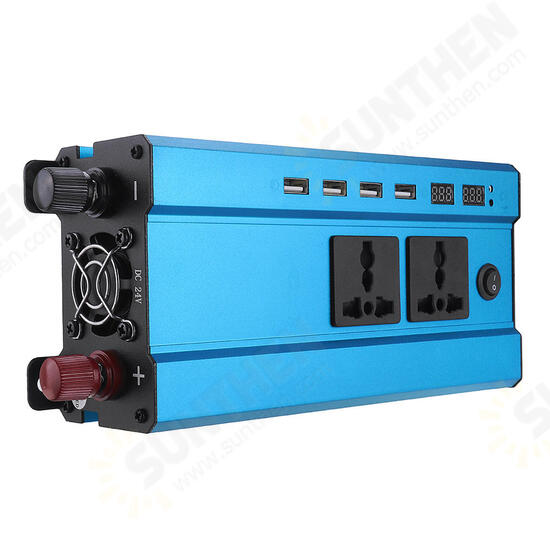 3000W LED Display Solar Power Inverter Modified Sine Wave DC 12V/24V To AC 220V Dual Screens