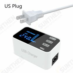 3USB Port USB Charger Type C LCD Display Charger 100-240V Charging Station 3USB Port USB Charger Type C LCD Display Charger 100-240V Charging Station