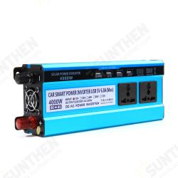 4000W LCD Solor Power Inverter DC 12V/24V/48V To AC 220V Converter 3 Sockets 4 USB Ports 4000W LCD Solor Power Inverter DC 12V/24V/48V To AC 220V Converter 3 Sockets 4 USB Ports