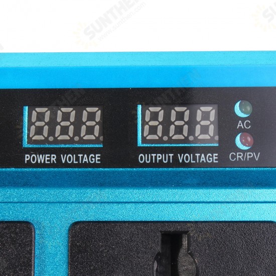 4000W LCD Solor Power Inverter DC 12V/24V/48V To AC 220V Converter 3 Sockets 4 USB Ports