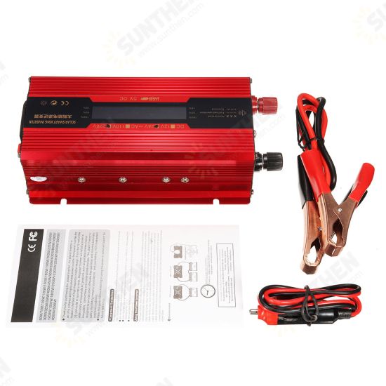 4000W Peak LCD Solar Power Inverter DC12/24V to AC 110V/220V Converter