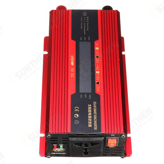 4000W Peak LCD Solar Power Inverter DC12/24V to AC 110V/220V Converter