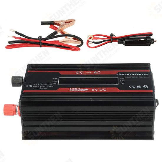 4000W Peak Power Inverter Intelligent Color Screen Dual USB Port Inverter 300W Rated DC To AC Inverter