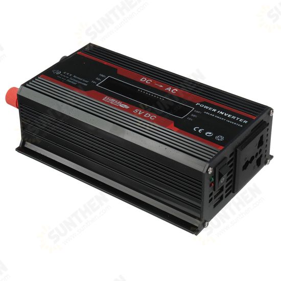 4000W Peak Power Inverter Intelligent Color Screen Dual USB Port Inverter 300W Rated DC To AC Inverter