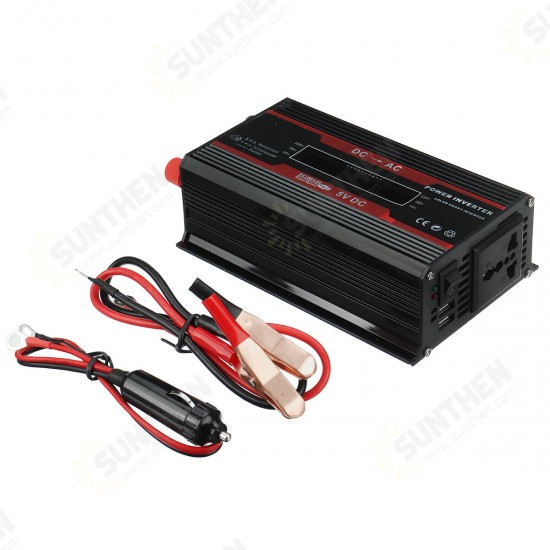 4000W Peak Power Inverter Intelligent Color Screen Dual USB Port Inverter 300W Rated DC To AC Inverter