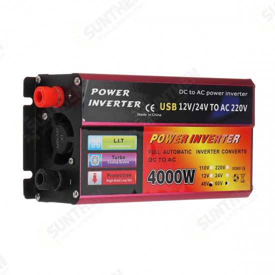 4000W Power Inverter 110V/220V Car Solar Inverter Converter For Solar System Truck Modified Sine Wave