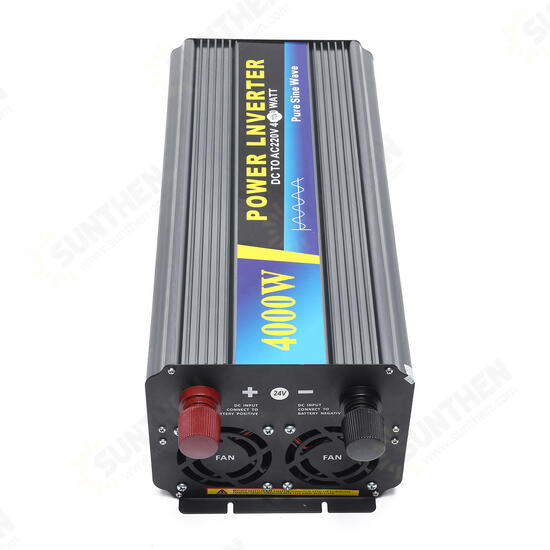 4000W Power Inverter Pure Sine Wave DC 24V to AC110V Converter