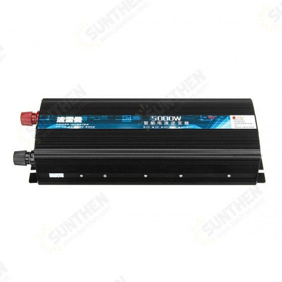 5000W Intelligent Power Inverter DC 12/24V To AC 220V Modified Sine Wave Inverter Dual LCD Display