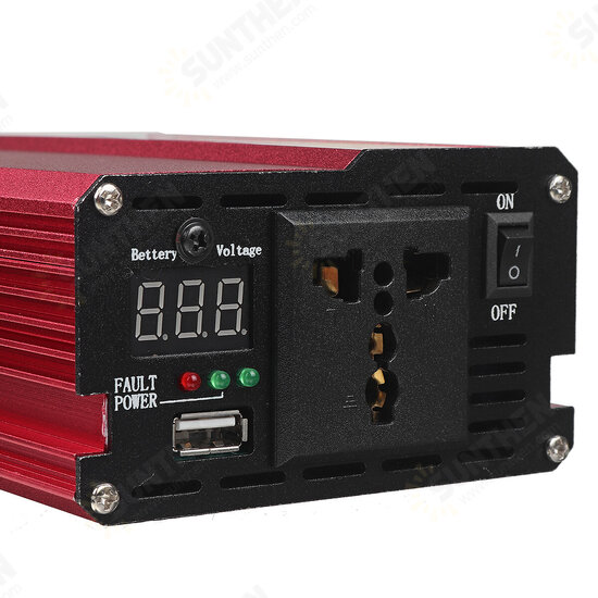 500/1000/1500W LED Car Vehicle RV Power Inverter DC12V/24V to AC220V Converter