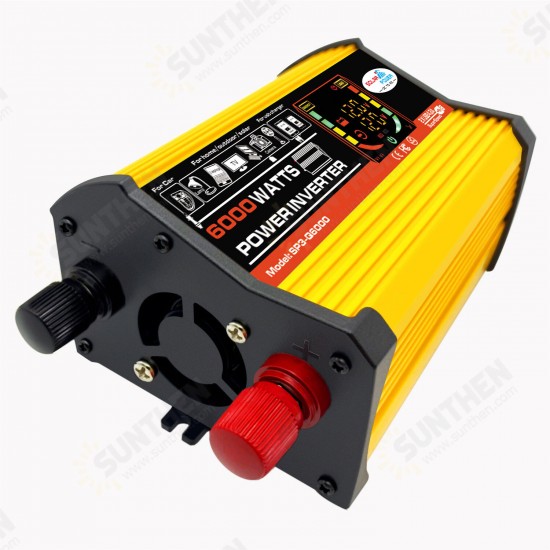 6000W 110V/220V Car Power Inverter Modified Sine Wave Inverter With LED Smart Display Power Converter Dual USB Ports